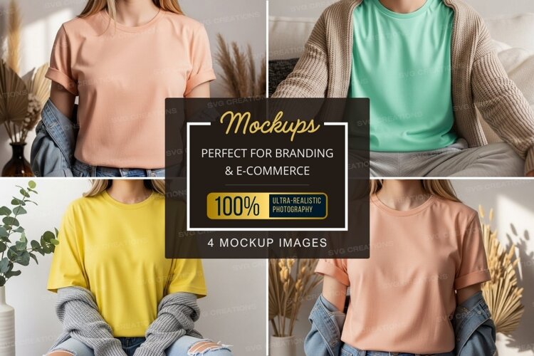 T-shirt mockup collection example image 1