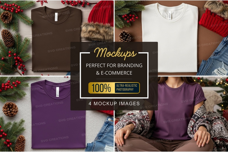 Cozy winter t-shirt mockup