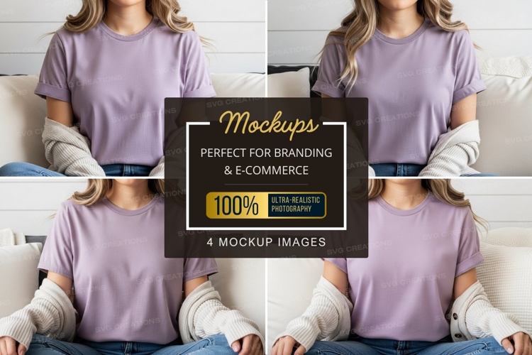 White Tshirt Mockup Image 16