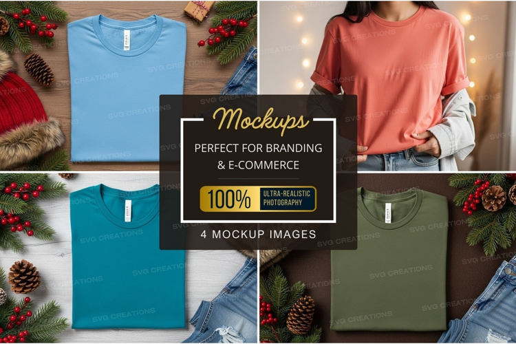 Holiday t-shirt mockup