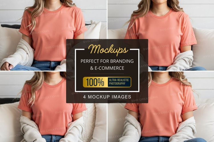 Relaxing in a t-shirt mockup