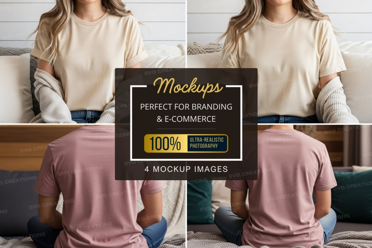 Casual t-shirt mockup