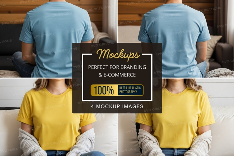 Family time t-shirt mockup