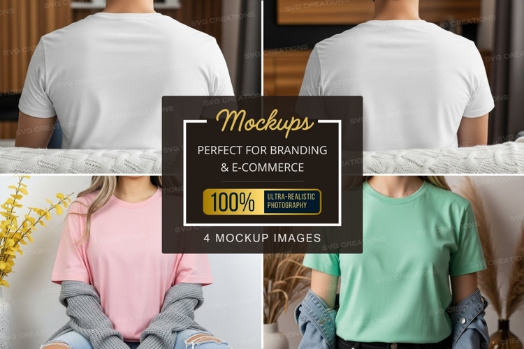 White Tshirt Mockup Image 15