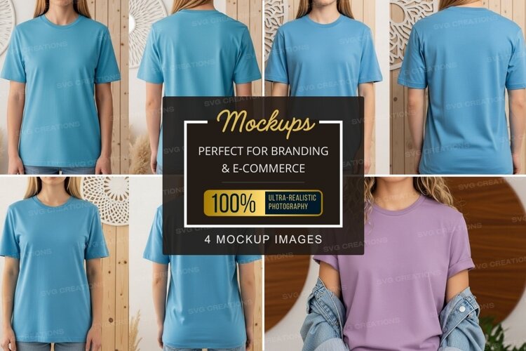 T-shirt mockup collection example image 1