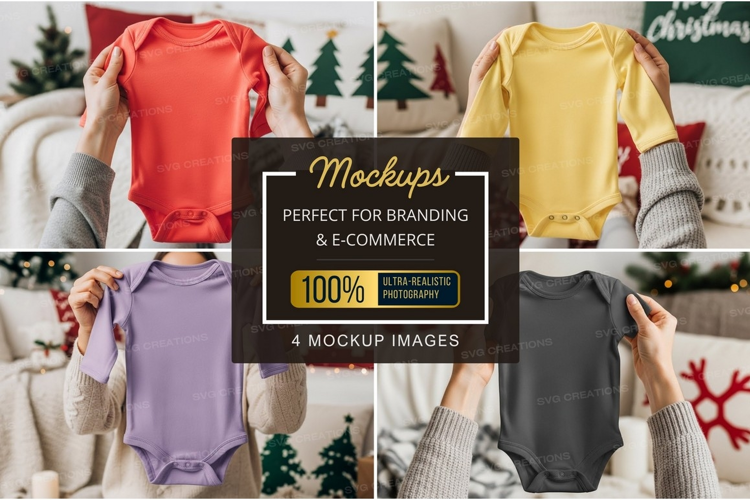 Christmas-themed baby onesies collection