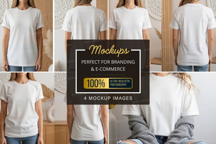 White Tshirt Mockup Image 2