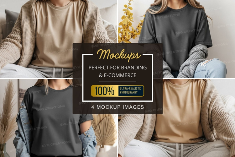 Casual t-shirt mockup