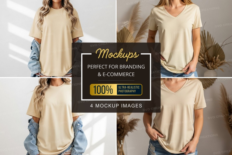 Casual t-shirt mockup