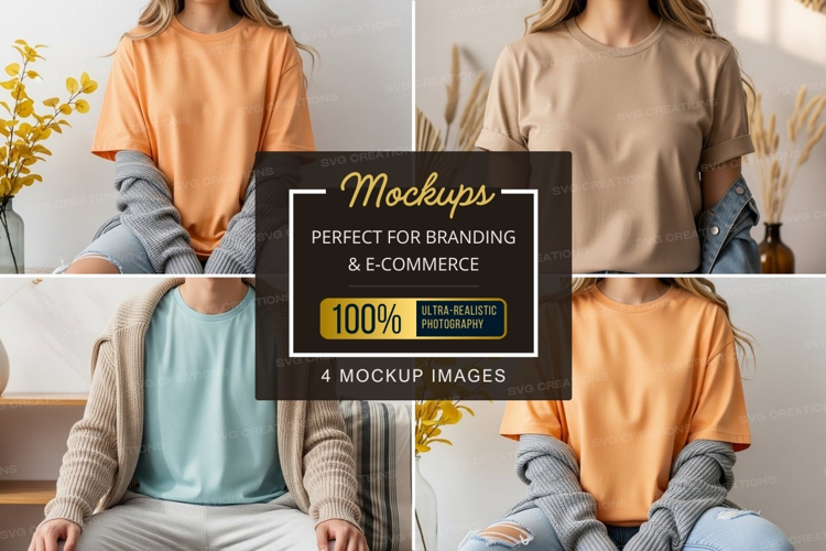 Casual t-shirt mockup