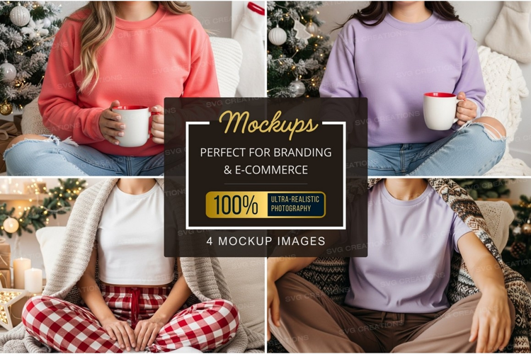 Cozy winter t-shirt mockup