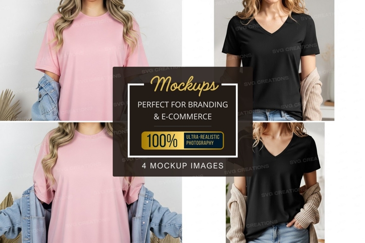 Black Tshirt Mockup Image 20