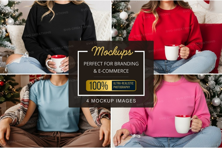 Cozy christmas t-shirt mockup