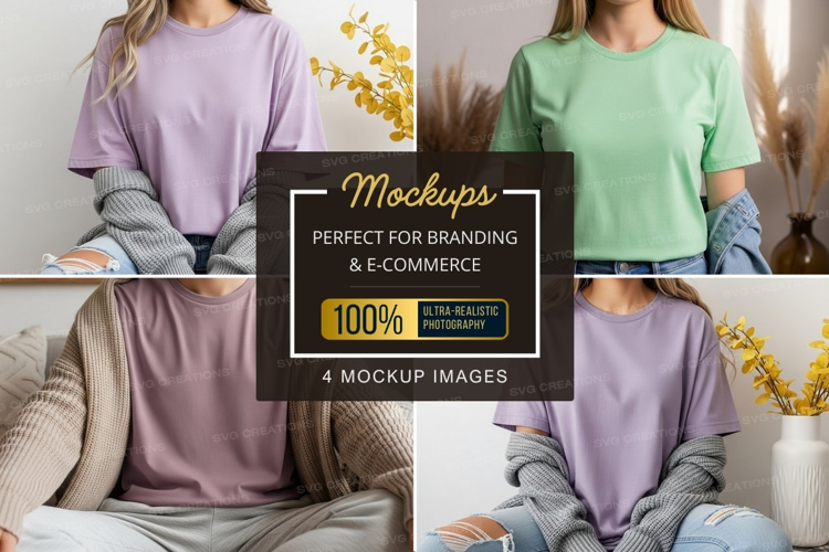 Casual t-shirt mockup