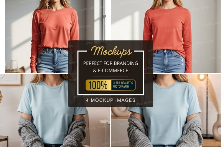 T-shirt mockup collection example image 1