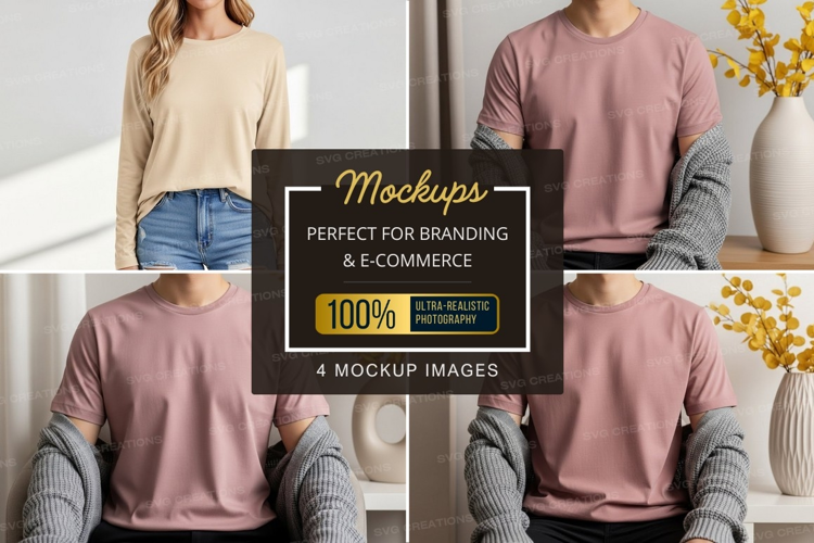 Casual t-shirt mockup