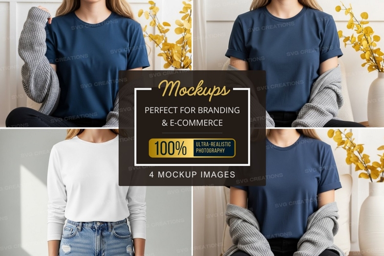 White Tshirt Mockup Image 13