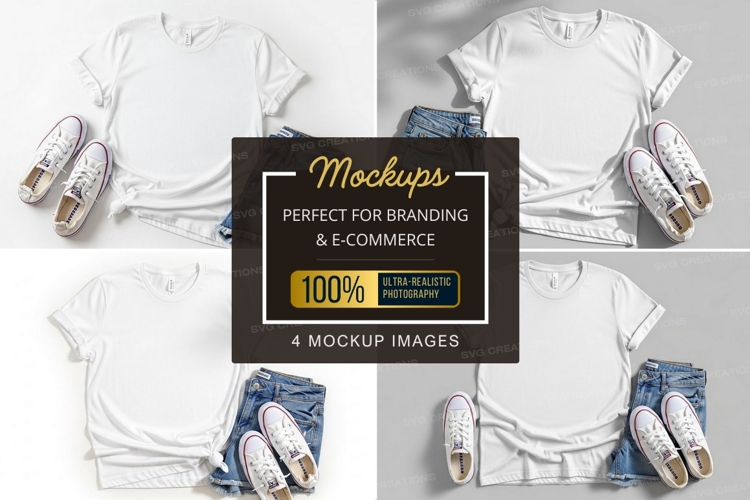 White Tshirt Mockup Image 18