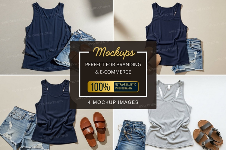Casual summer outfit t-shirt mockup