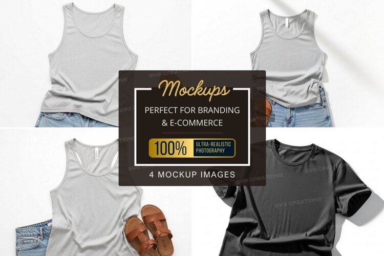 Casual summer outfit with t-shirt mockup example image 1