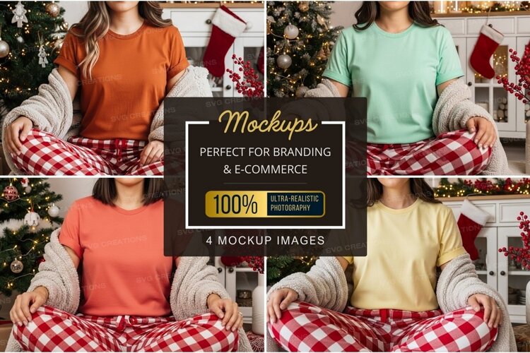 Cozy christmas t-shirt mockup example image 1