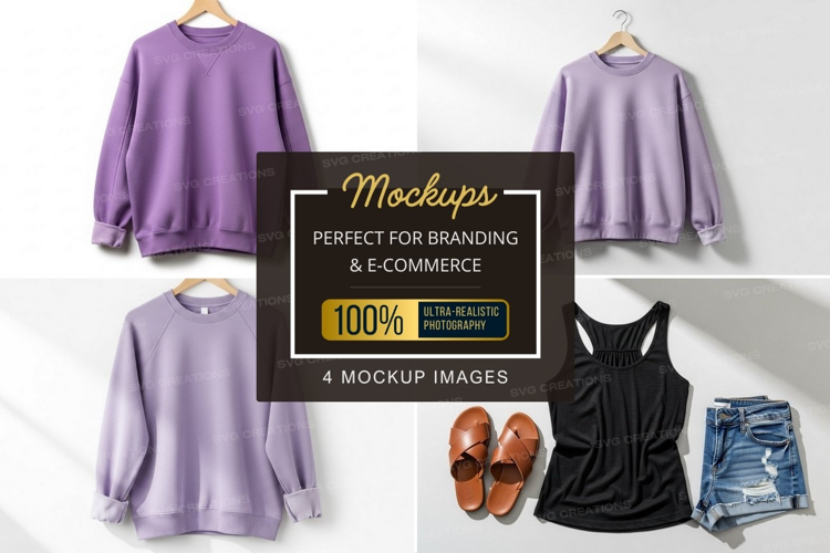 Casual wear collection t-shirt mockup