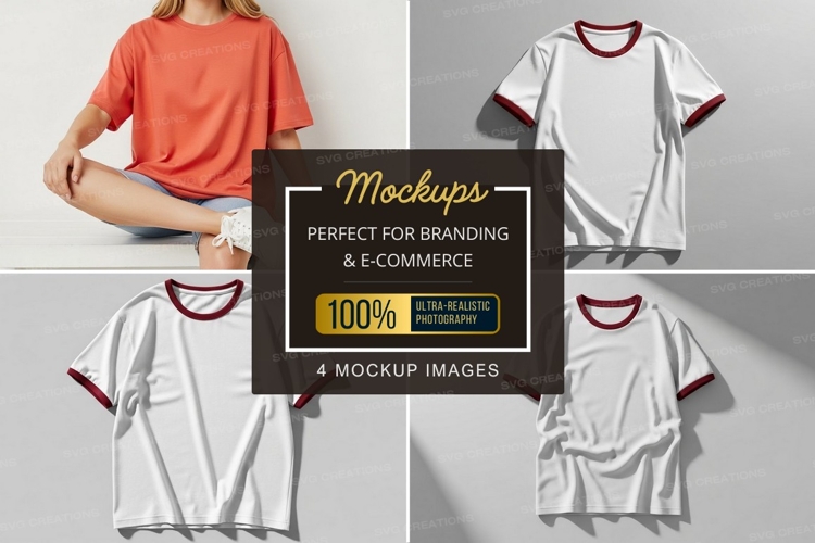 White Tshirt Mockup Image 7