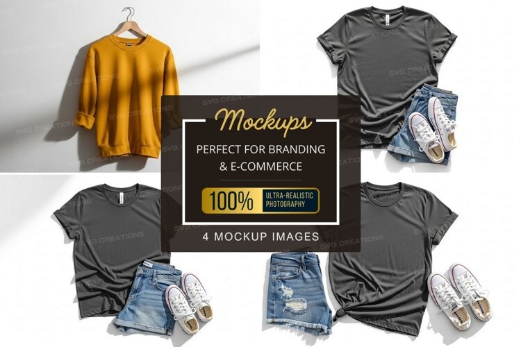 T-shirt mockup collection example image 1