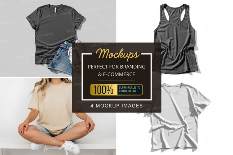 Black Tshirt Mockup Image 16