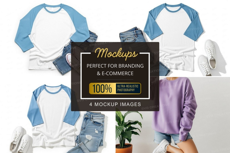 Casual outfit t-shirt mockup