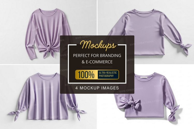 Purple t-shirt mockup