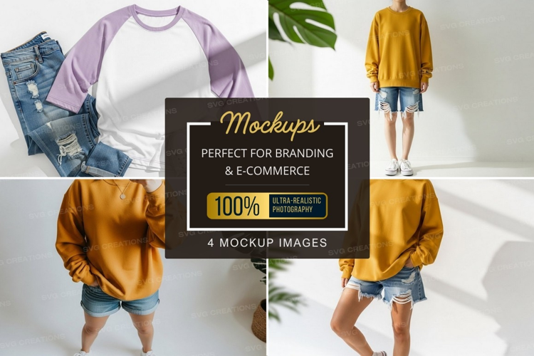 Casual outfit t-shirt mockup