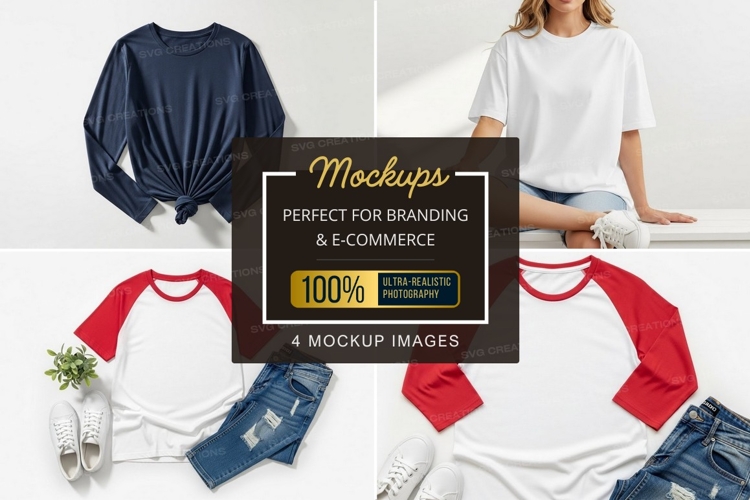 White Tshirt Mockup Image 9