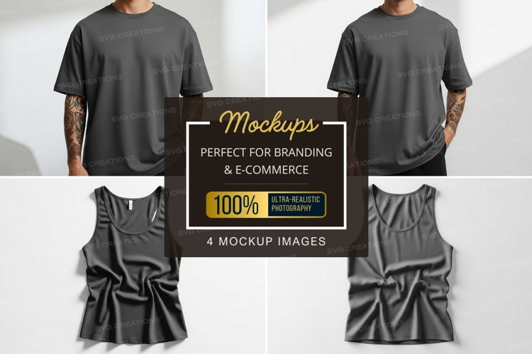 Black Tshirt Mockup Image 15