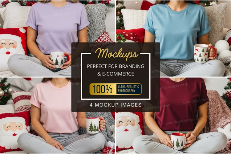 Holiday meditation t-shirt mockup