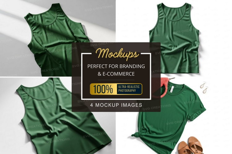 Green t-shirt mockup