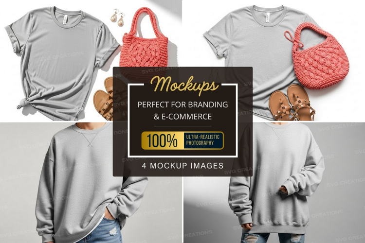 T-shirt mockup with accessories
