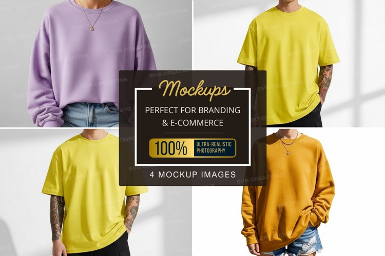 Colorful t-shirt mockup