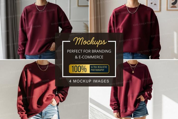 Oversized burgundy sweatshirt