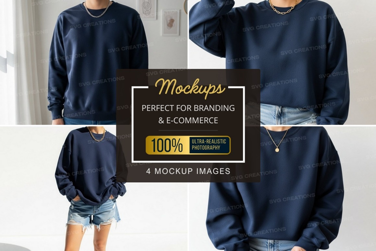 Casual navy blue sweatshirt