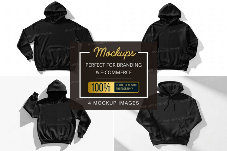 Black hoodie mockup