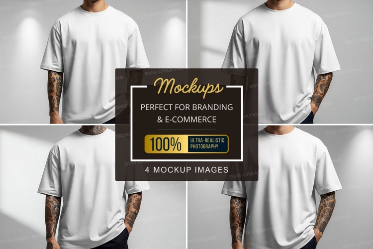 White Tshirt Mockup Image 23