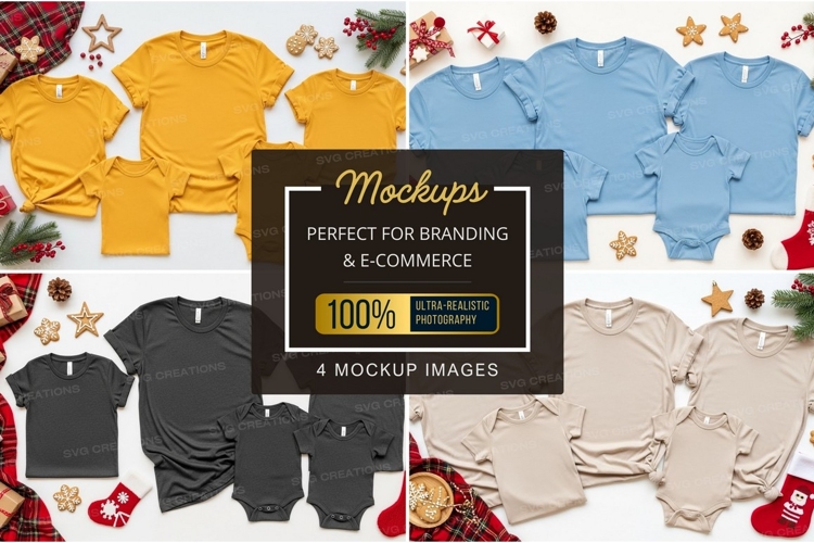 Holiday-themed t-shirt mockup