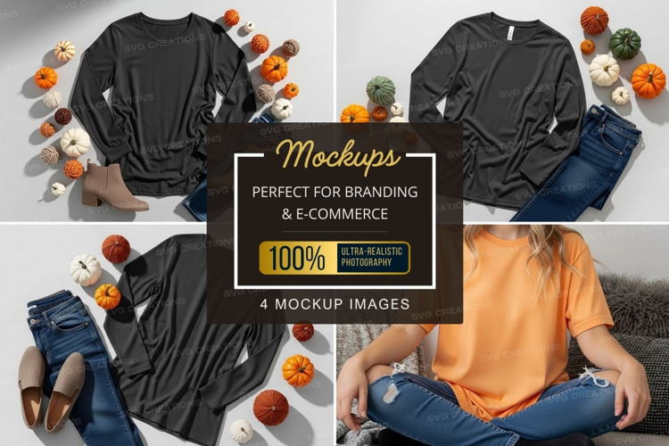 Autumn-themed t-shirt mockup