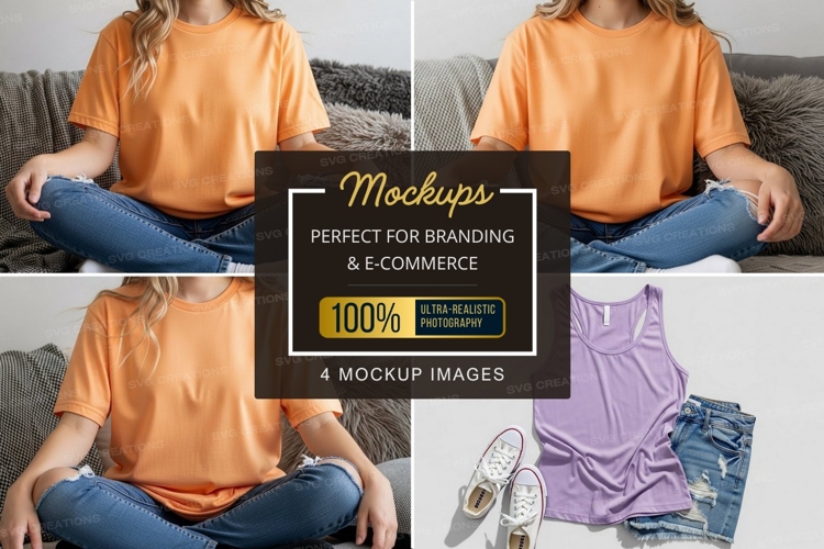 White Tshirt Mockup Image 7