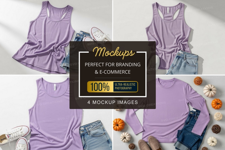 Purple t-shirt mockup