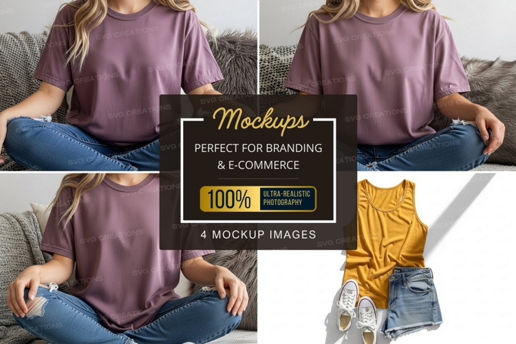 Casual t-shirt mockup