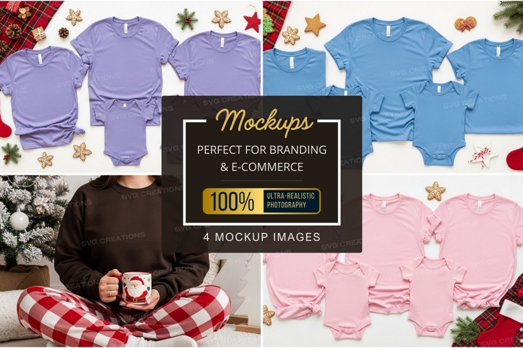 Holiday-themed t-shirt mockup