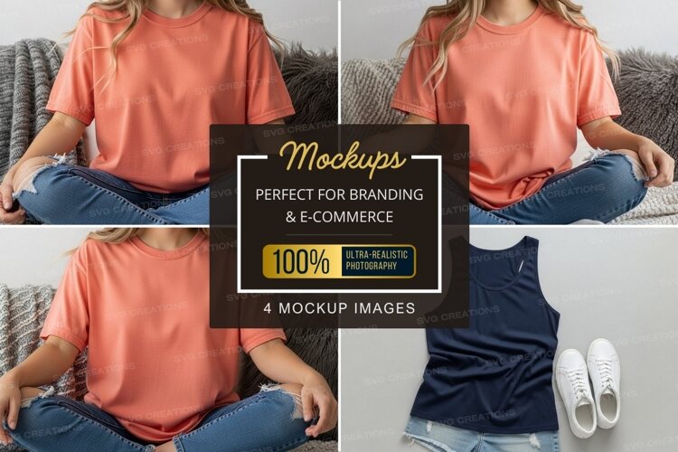 Casual t-shirt mockup example image 1