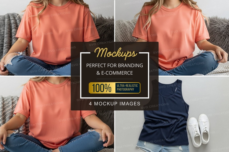 Casual t-shirt mockup